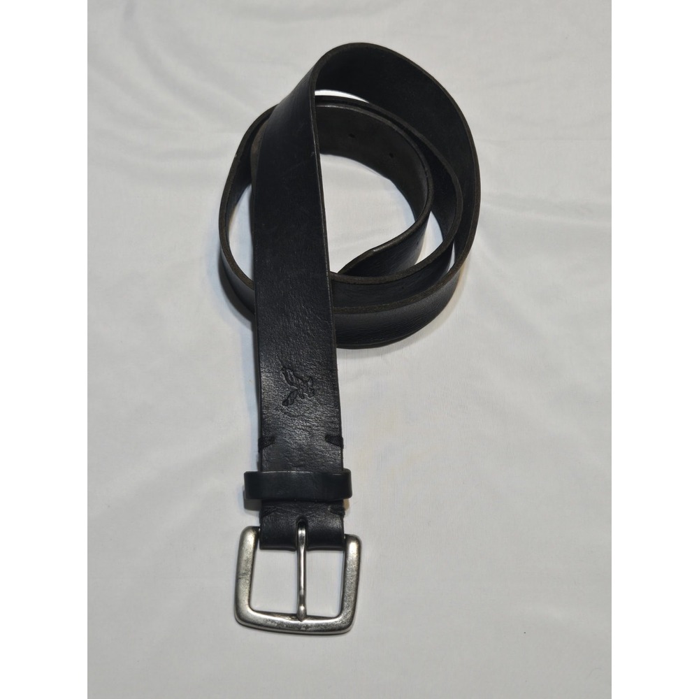 Vtg American Eagle Soft Black Leather Belt Mens 35-41" 1.5" Wide Y2K Work Preppy